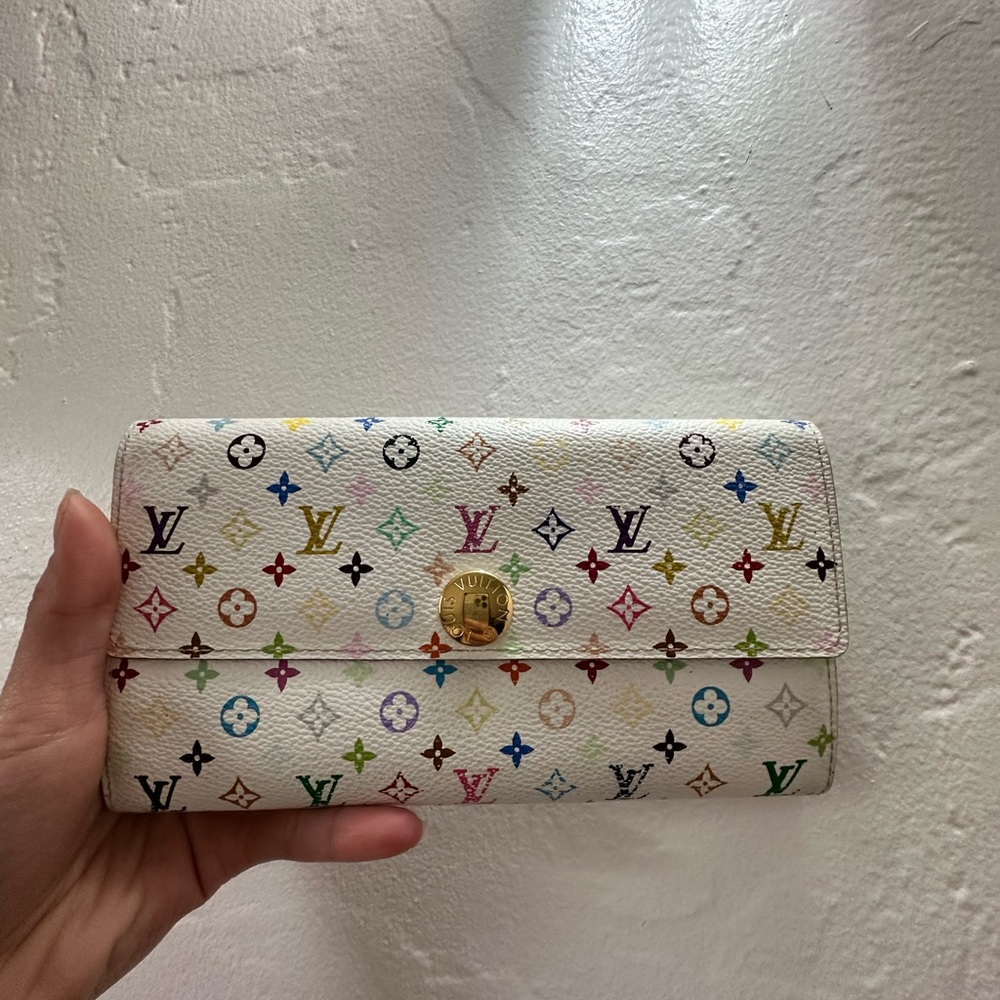 Louis Vuitton White Murakami Wallet